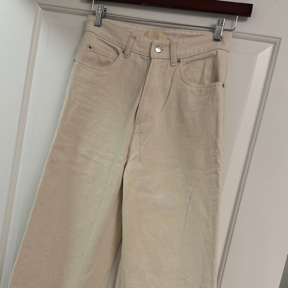 Size 2 H&M Cream/Beige Denim Pants